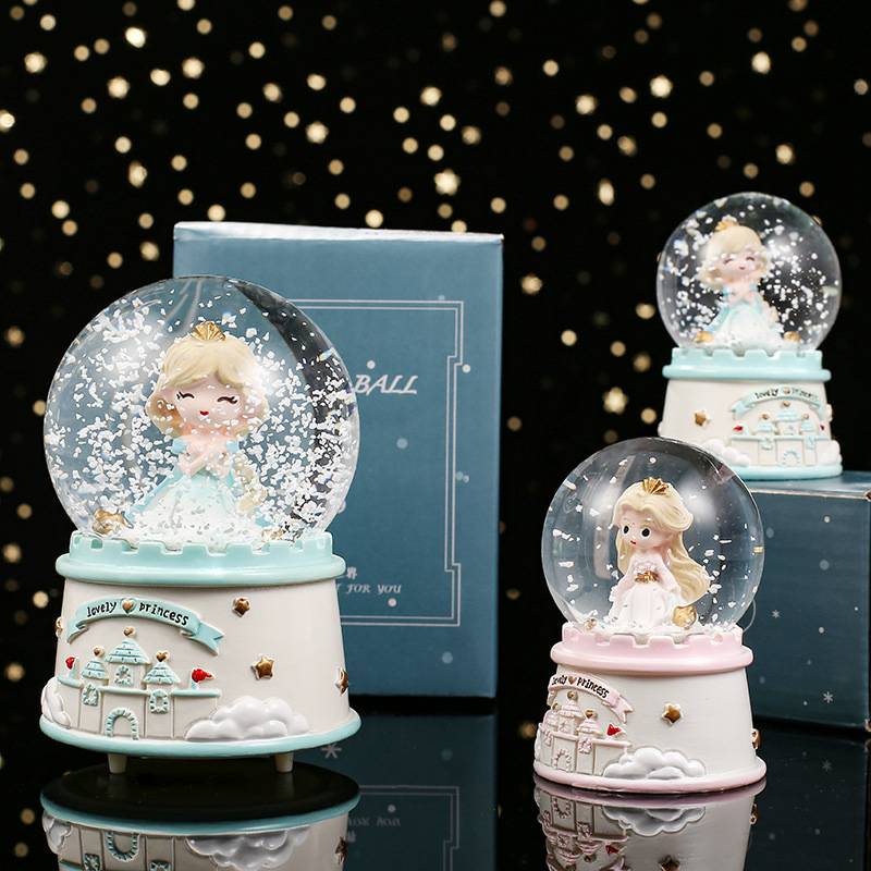 Fantasy Fairy Princess 45# Mini Crystal Ball Castle Luminous Glass Cover