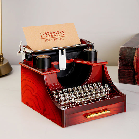 Creative retro vintage typewriter model clockwork music box